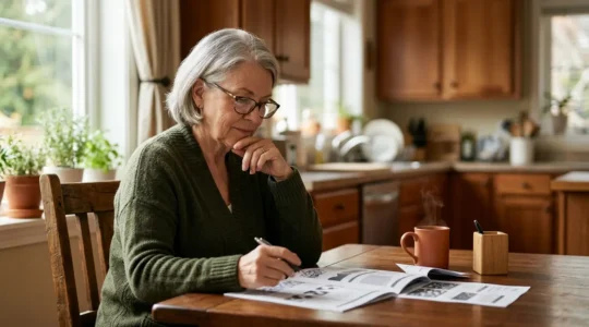 Senior consultant des documents de mutuelle santé pour comparer les garanties et remboursements