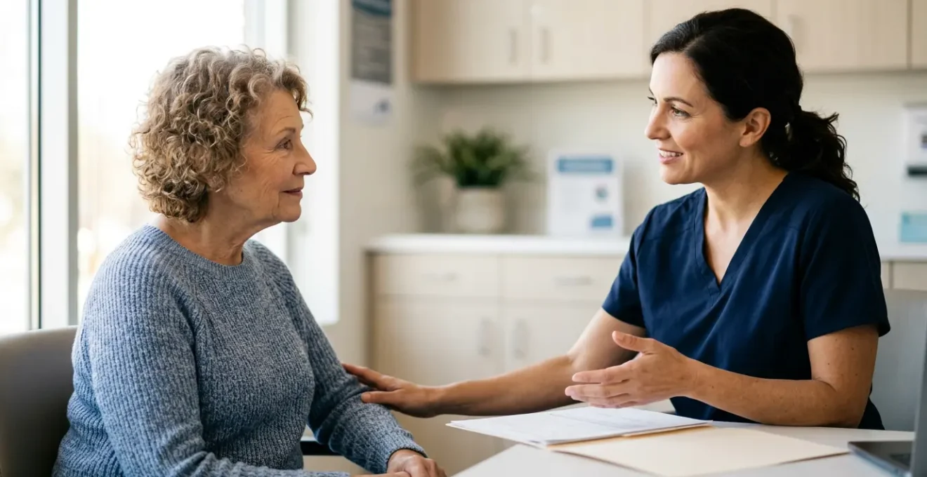 Consultation médicale préventive pour personnes âgées avec professionnel de santé