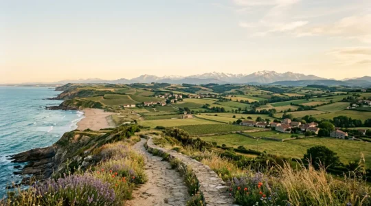 Paysage français diversifié illustrant le choix d'une région pour une retraite épanouie